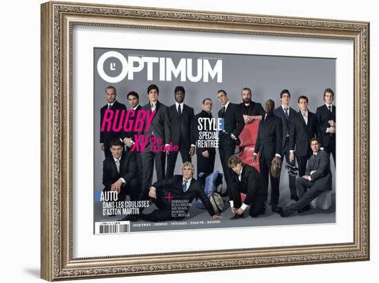 L'Optimum, September 2007 - Les Rugbymans du Xv de France Habillés Par Eden Park-Greg Soussan-Framed Premium Giclee Print