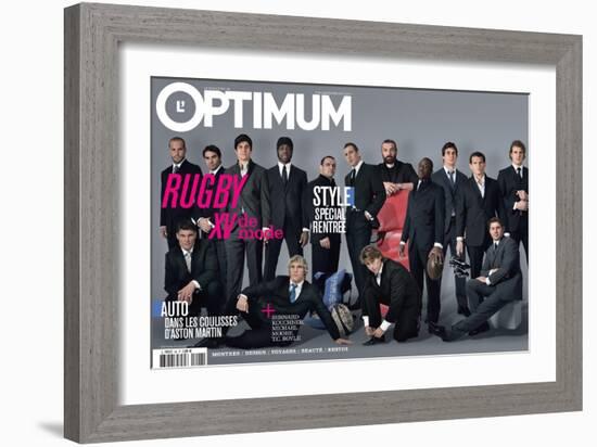 L'Optimum, September 2007 - Les Rugbymans du Xv de France Habillés Par Eden Park-Greg Soussan-Framed Premium Giclee Print