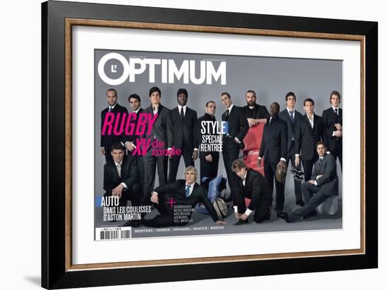 L'Optimum, September 2007 - Les Rugbymans du Xv de France Habillés Par Eden Park-Greg Soussan-Framed Premium Giclee Print