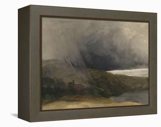 L'orage au bord d'un lac-Pierre Henri de Valenciennes-Framed Premier Image Canvas