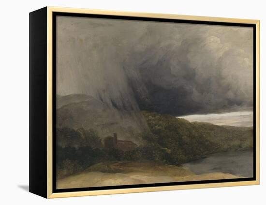 L'orage au bord d'un lac-Pierre Henri de Valenciennes-Framed Premier Image Canvas
