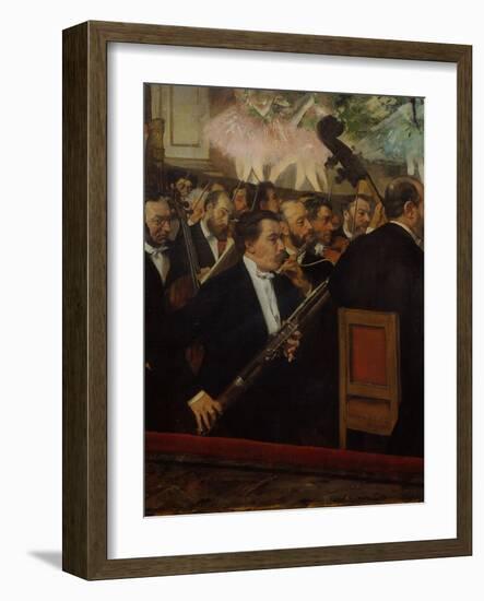 L'orchestre de l'Opera (The Orchestra of the Opera), c. 1870-Edgar Degas-Framed Giclee Print