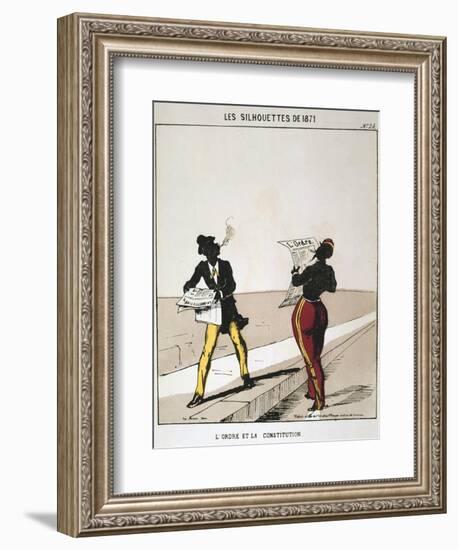 L'Ordre Et La Constitution, 1871, from Series 'Les Silhouettes De 1871', Paris Commune-Moloch-Framed Giclee Print