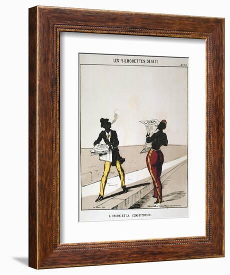 L'Ordre Et La Constitution, 1871, from Series 'Les Silhouettes De 1871', Paris Commune-Moloch-Framed Giclee Print