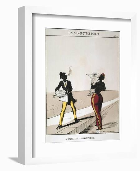 L'Ordre Et La Constitution, 1871, from Series 'Les Silhouettes De 1871', Paris Commune-Moloch-Framed Giclee Print