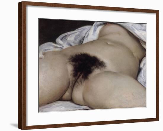 L'Origine du monde-Gustave Courbet-Framed Giclee Print