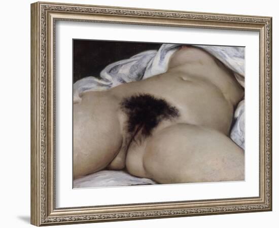 L'Origine du monde-Gustave Courbet-Framed Giclee Print
