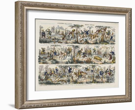 L'ouverture de la chasse-null-Framed Giclee Print