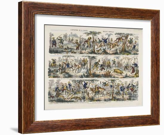 L'ouverture de la chasse-null-Framed Giclee Print