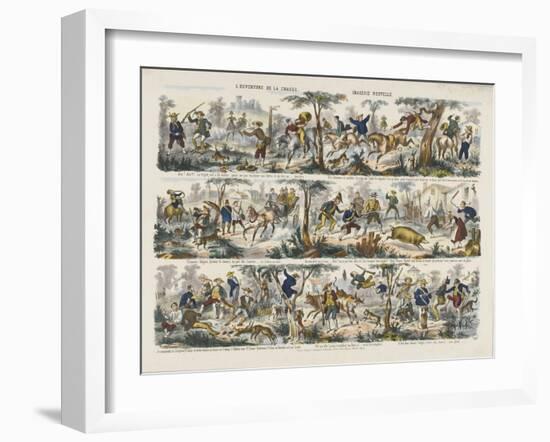 L'ouverture de la chasse-null-Framed Giclee Print