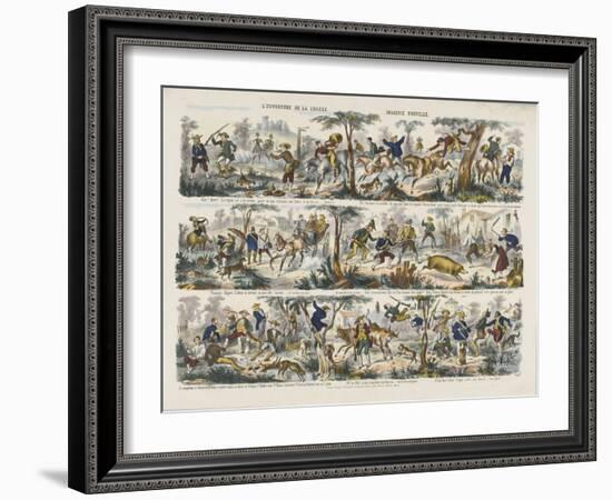 L'ouverture de la chasse-null-Framed Giclee Print