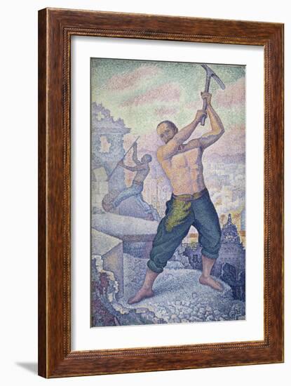 L'ouvrier ou les démolisseurs-Paul Signac-Framed Giclee Print