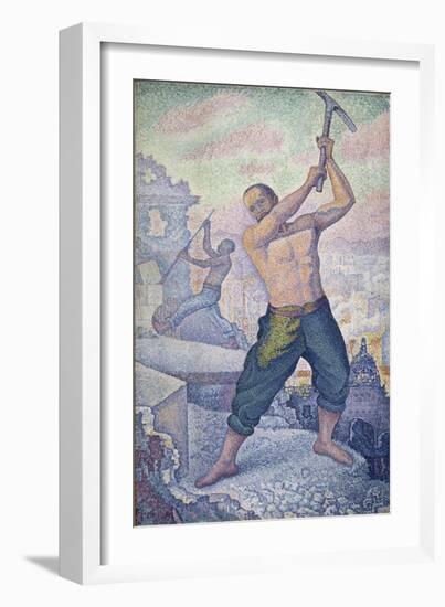 L'ouvrier ou les démolisseurs-Paul Signac-Framed Giclee Print