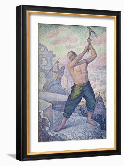 L'ouvrier ou les démolisseurs-Paul Signac-Framed Giclee Print