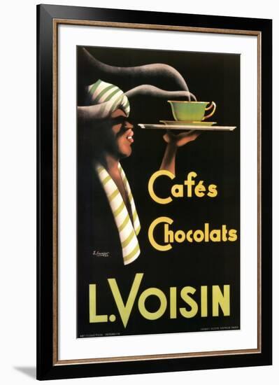 L. Voisin Cafes and Chocolats, 1935-Noel Saunier-Framed Art Print