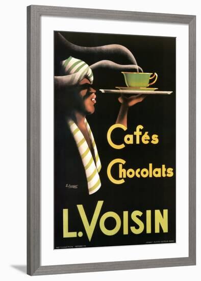 L. Voisin Cafes and Chocolats, 1935-Noel Saunier-Framed Art Print