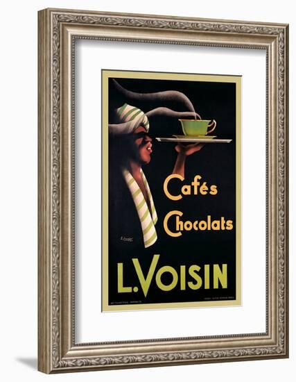 L. Voisin Cafes and Chocolats, 1935-Noel Saunier-Framed Art Print