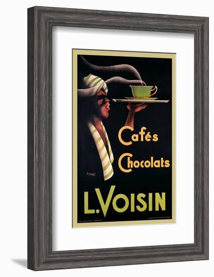 L. Voisin Cafes and Chocolats, 1935-Noel Saunier-Framed Art Print