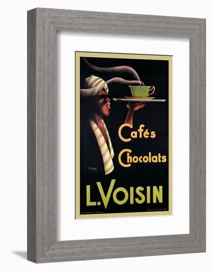 L. Voisin Cafes and Chocolats, 1935-Noel Saunier-Framed Art Print