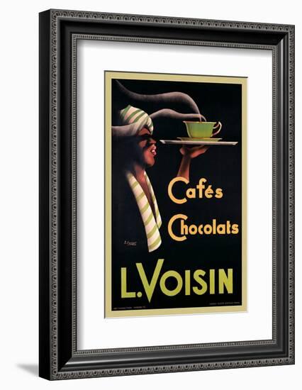 L. Voisin Cafes and Chocolats, 1935-Noel Saunier-Framed Art Print