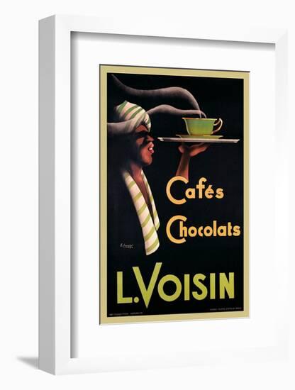 L. Voisin Cafes and Chocolats, 1935-Noel Saunier-Framed Art Print