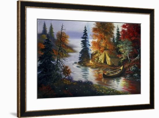 L27 Tent Canoe-D. Rusty Rust-Framed Giclee Print