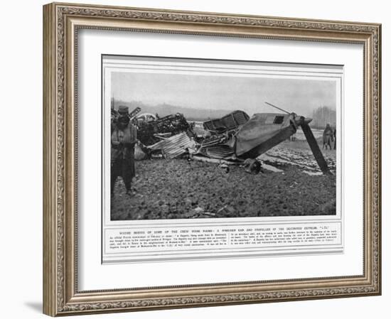 L77 Zeppelin Destroyed-null-Framed Photographic Print