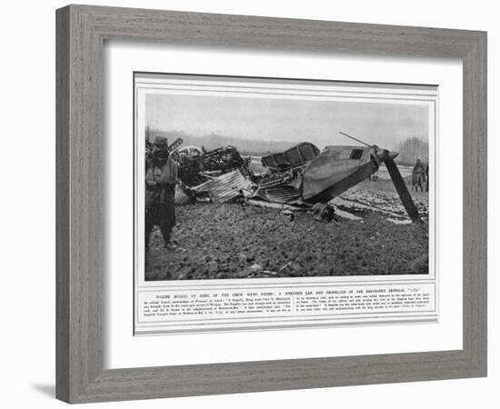 L77 Zeppelin Destroyed-null-Framed Photographic Print