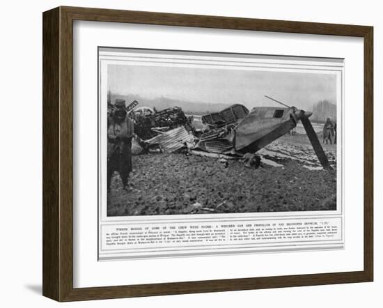 L77 Zeppelin Destroyed-null-Framed Photographic Print