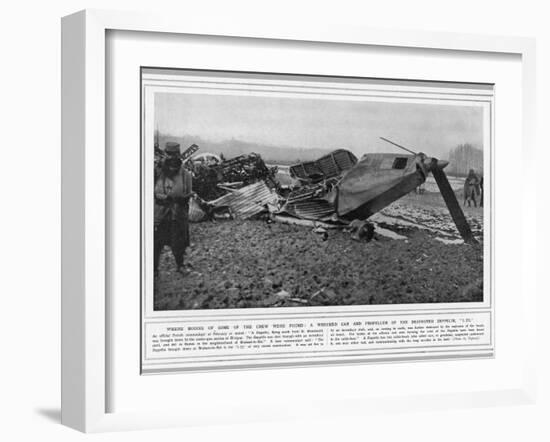 L77 Zeppelin Destroyed-null-Framed Photographic Print