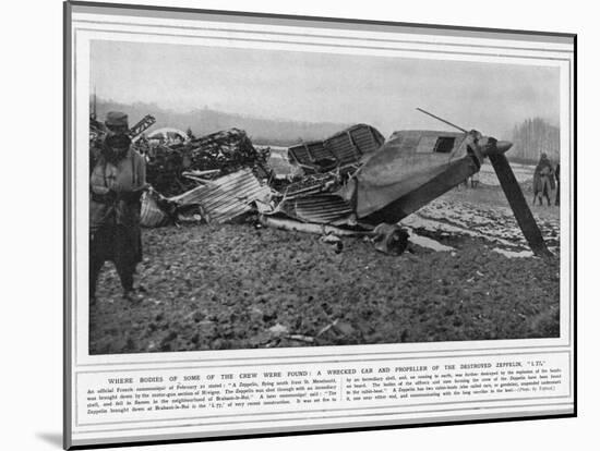 L77 Zeppelin Destroyed-null-Mounted Photographic Print