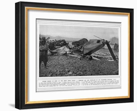 L77 Zeppelin Destroyed-null-Framed Photographic Print