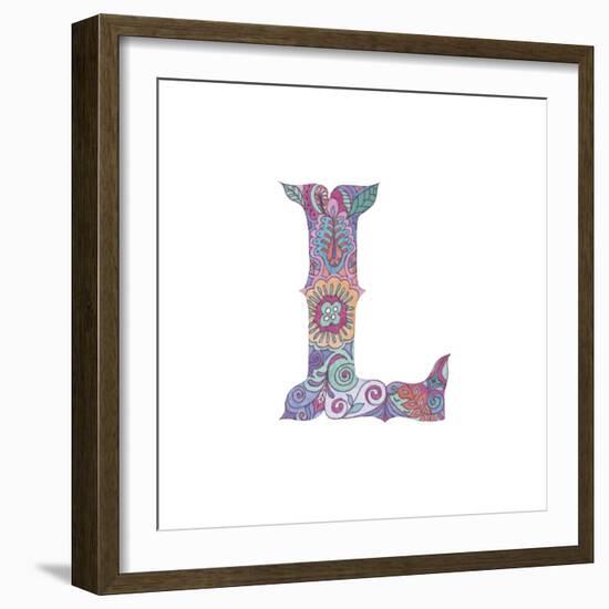 L-Green Girl-Framed Giclee Print