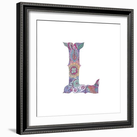 L-Green Girl-Framed Giclee Print