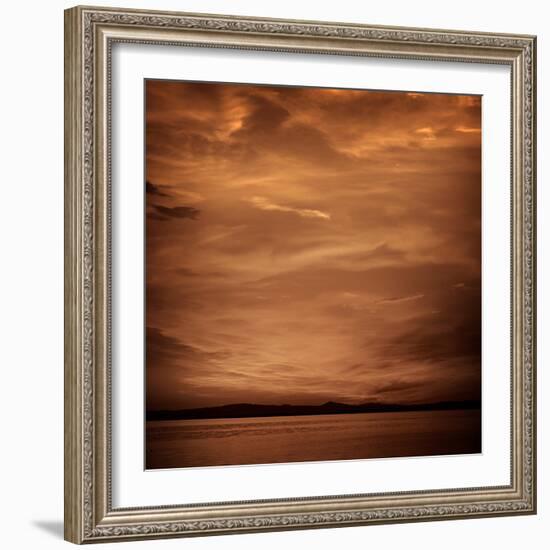 La Albufera Lake Sunset in El Saler of Valencia at Spain-Naturewolrd-Framed Photographic Print