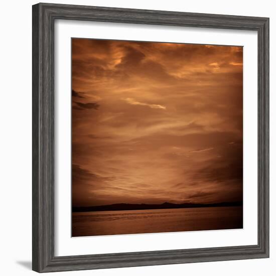 La Albufera Lake Sunset in El Saler of Valencia at Spain-Naturewolrd-Framed Photographic Print