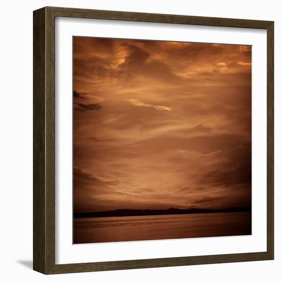 La Albufera Lake Sunset in El Saler of Valencia at Spain-Naturewolrd-Framed Photographic Print