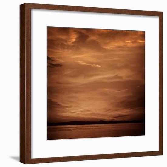 La Albufera Lake Sunset in El Saler of Valencia at Spain-Naturewolrd-Framed Photographic Print