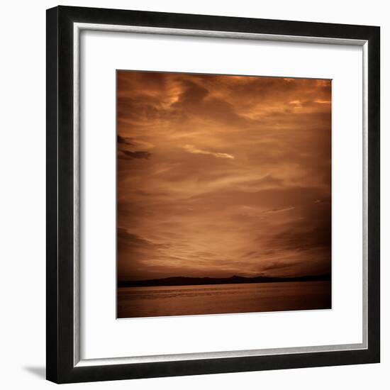 La Albufera Lake Sunset in El Saler of Valencia at Spain-Naturewolrd-Framed Photographic Print