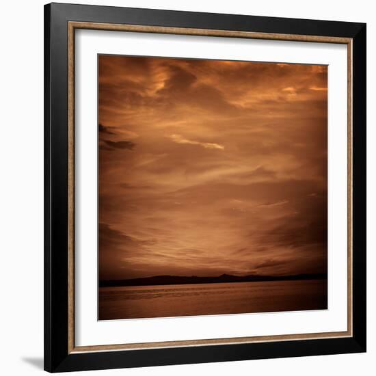 La Albufera Lake Sunset in El Saler of Valencia at Spain-Naturewolrd-Framed Photographic Print