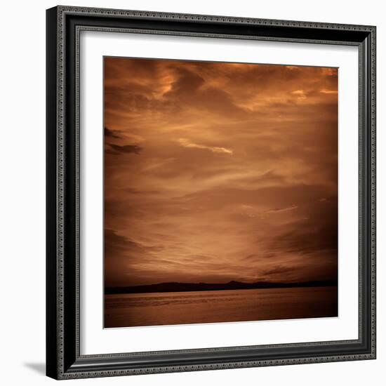 La Albufera Lake Sunset in El Saler of Valencia at Spain-Naturewolrd-Framed Photographic Print