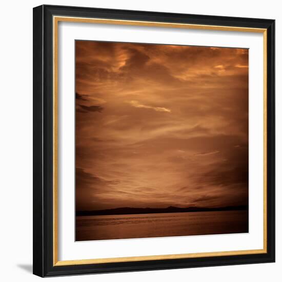 La Albufera Lake Sunset in El Saler of Valencia at Spain-Naturewolrd-Framed Photographic Print