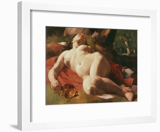 La Bacchante, C.1844-47-Gustave Courbet-Framed Giclee Print