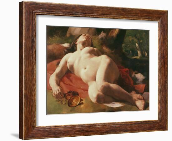 La Bacchante, C.1844-47-Gustave Courbet-Framed Giclee Print