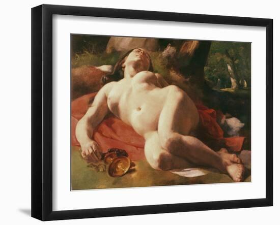 La Bacchante, C.1844-47-Gustave Courbet-Framed Giclee Print