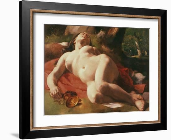 La Bacchante, C.1844-47-Gustave Courbet-Framed Giclee Print