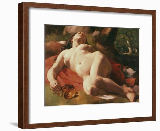 La Bacchante, C.1844-47-Gustave Courbet-Framed Giclee Print