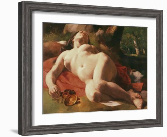 La Bacchante, C.1844-47-Gustave Courbet-Framed Premium Giclee Print