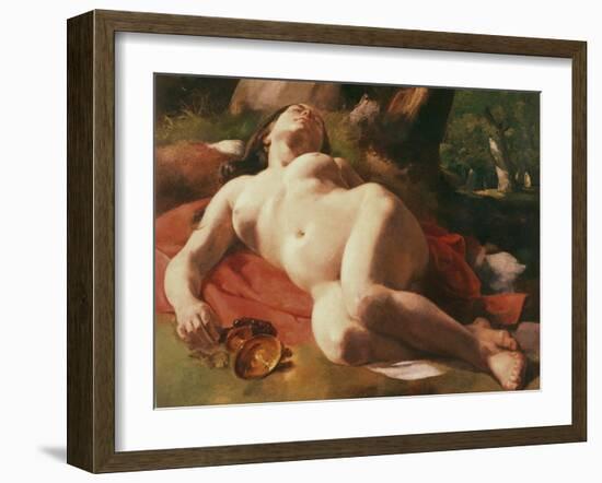 La Bacchante, C.1844-47-Gustave Courbet-Framed Premium Giclee Print