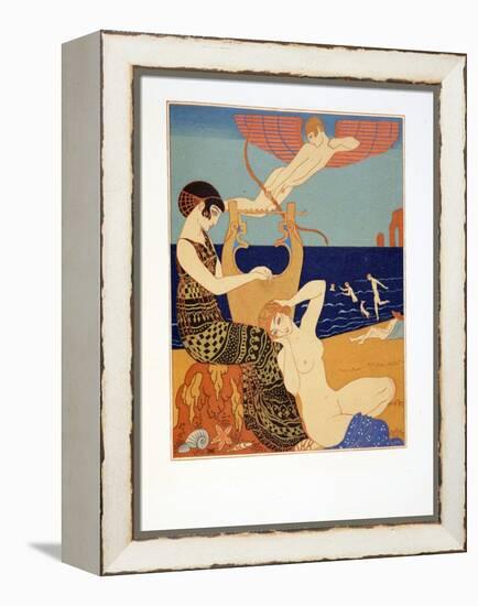 La Bague Symbolique, Illustration from Les Chansons De Bilitis, by Pierre Louys, Pub. 1922 (Pochoir-Georges Barbier-Framed Premier Image Canvas